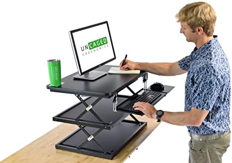 גבוהה ארגונומי עומד שולחן ממיר עבור מחשבים ניידים צגים בודדים מתכוונן גובה שולחן עבודה לשבת לעמוד