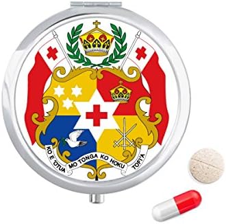 טונגה אוקיאניה לאומי סמל גלולת מקרה כיס רפואת אחסון תיבת מיכל מתקן