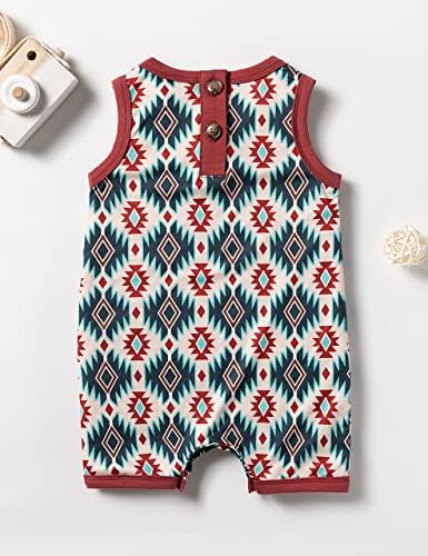 Pakgglejg בן יילוד תינוק רומפר בגדים לתינוק ללא שרוולים הדפסת סרבל בגד גוף סרבל תלבושות קיץ