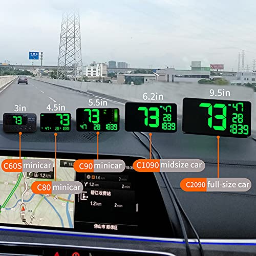 kingneed hud מקורי אוניברסלי GPS ראש מעלה מהירות מדד מדד מכונית רכב מהירות דיגיטלית תצוגה MPH מעל שעון רכב אזעקה