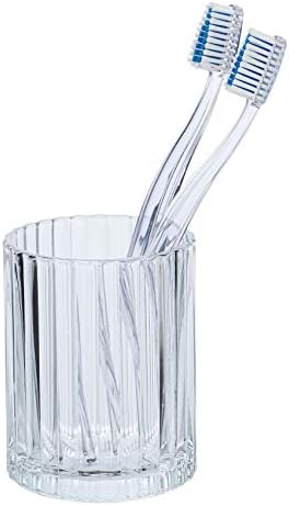 מברשת שיניים וונקו זכוכית כוסית, שקופה, 7.5 x 10 x 7.5 סמ