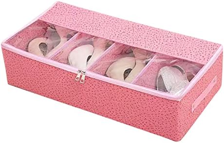 DBYLXMN תיבת נעליים שקופה קופסא אחסון שטח חיסכון מיטה ארון נעליים תחתון מארגן נעליים הוכחה ביתית מכולות אחסון