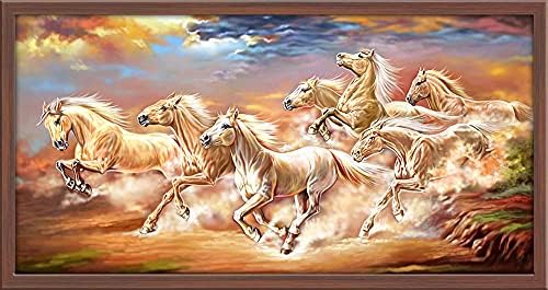 ואסטו שבעה סוס בד ציור עם מסגרת