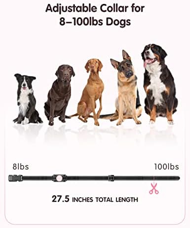 כלב אימון צווארון עם מרחוק, נטענת הלם צווארון לכלבים בינוניים, עד 1000 רגל מרחוק טווח איפקס7 עמיד למים כלב הלם