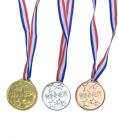 Aoyoho 48 יחידות זוכה פלסטיק זוכה מדליות למסיבות תחרויות ספורט משחק