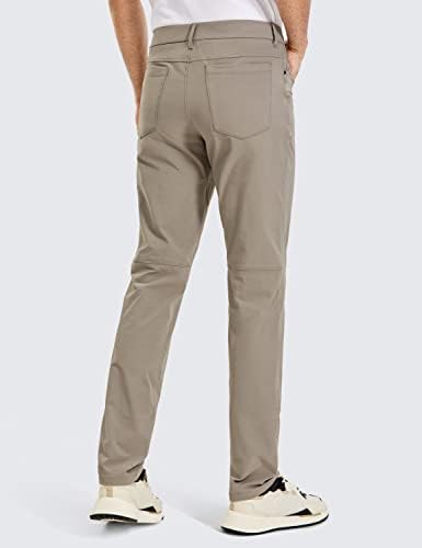 מכנסי גולף של Crz Yoga גברים מכנסי גולף - 33 /35 '' מכנסי עבודה רזים מתאימים למותח מכנסי נסיעה עבים עם