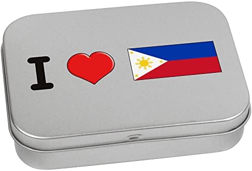 AZEEDA 170 ממ 'אני אוהב את קופסת הפח/האחסון המתכת של הפיליפינים'