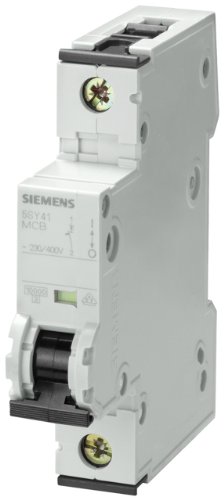 Siemens 5sy41187 מגן משלים, UL 1077 מדורג, מפסק קוטב אחד, 15 אמפר מקסימום, מאפייני טירוף C,