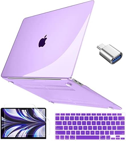 CONBOVO תואם ל- MacBook 12 אינץ 'דגם A1534, מארז פגז קשה מפלסטיק ומגן מקלדת ומגן מסך ו- USB C ל- USB 3.0 מתאם,
