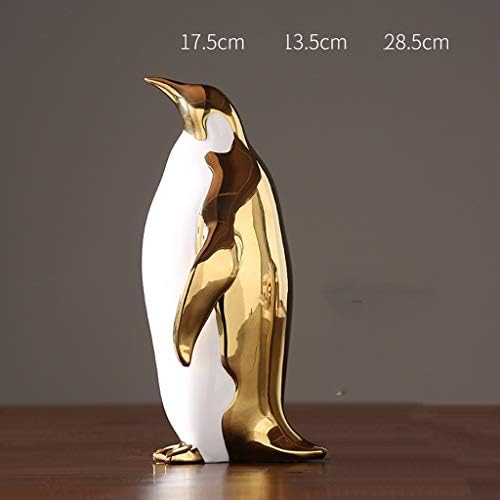 נורדי חמוד קישוטי פינגווין זהב אמנות יצירתי בעלי החיים מופשט מלאכות קישוטי שולחן קישוטי אביזרים לבית