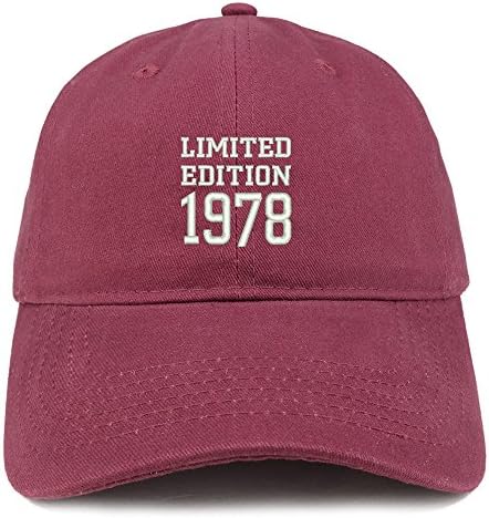 טרנדי הלבשה חנות מהדורה מוגבלת 1978 רקום מתנת יום הולדת מוברש כותנה כובע