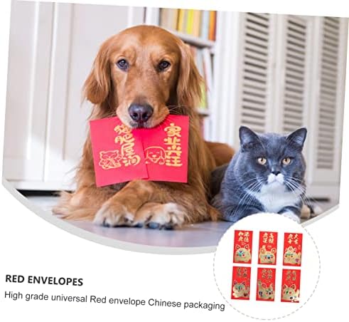 6 יחידות שנה של נמר אדום מנות מם מתנות אדום מעטפות סיני מתנה סיני חדש שנה אדום מעטפת מזל כסף מעטפות