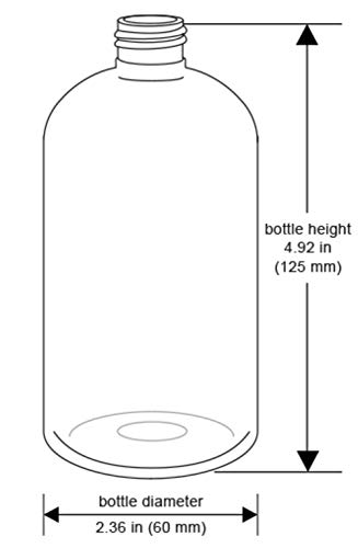 8 אונקיה של בוסטון בקבוקים עגולים, פלסטיק חיות מחמד ריק ללא מילוי BPA, עם מכסי דיסק לבנים לבנים למטה