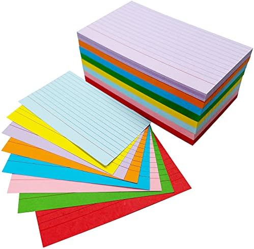 מדד כרטיסי כרטיסיות פלאש כרטיס צבעוני קבע פנקסים 272 יחידות 8 צבעים