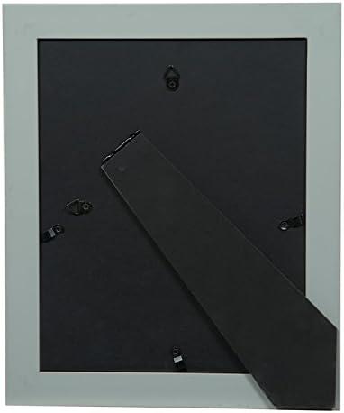 פתרונות גלריה 8x10 שולחן אפור שטוח או מסגרת קיר עם מחצלת לבנה כפולה לתמונה 5x7