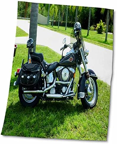 מגבת 3 דרוז בתמונה אופניים שחור הארלי® ביריד פלורידה - מגבות