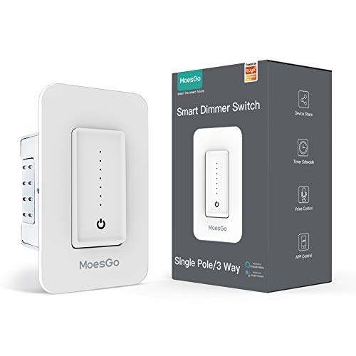 Moesgo Wifi 3 דרך מתג תאורה דימר חכם, מחליף מתג אחד לרב-שליטה ללא צורך ברכז
