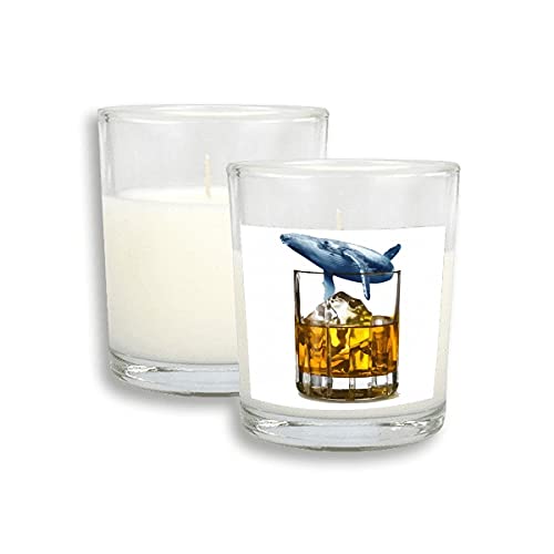 כוס בירה קרחון לוויתן ארט דקו אופנה נרות לבנים שעווה קטורת ריחנית זכוכית