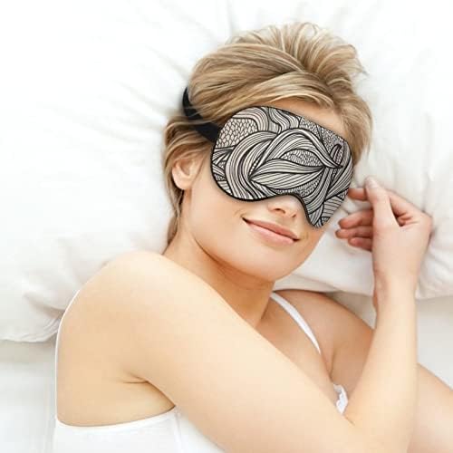 מופשט אמנות מסכת שינה פרחונית קלת משקל מכסה עיניים מכסה עיניים מכסה עם רצועה מתכווננת לגברים נשים