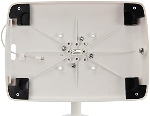 תצוגות 2GO iPad מעמד עם כיס וחוברת שולחן, מארז נעילה עם סוגר הטיה, מטען משולב, כבל כבל - כסף