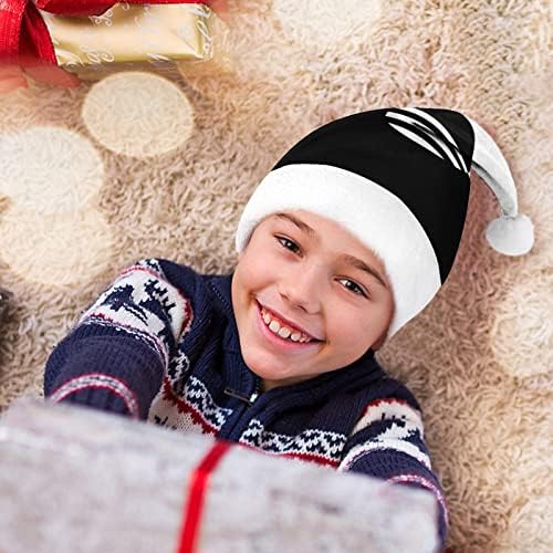 שחור אנשים של דגל של מילווקי חג המולד כובע רך קטיפה סנטה כובע מצחיק כפה עבור חג המולד לשנה חדשה חגיגי מפלגה