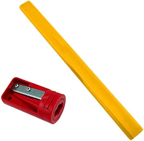 פרטינה נגר עפרון מחדד- 4 מחדד עיפרון אריזה לעפרונות נגרות שטוחים, כלי חידוד עפרונות נייד