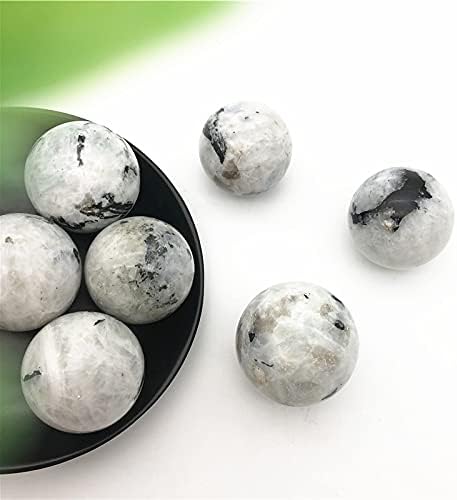 Ruitaiqin Shitu 1pc נדיר טבעי לבן אבן אבן ירח כדור אבן קריסטל רייקי ריפוי דגימה גולמית אוסף גולמי אבנים טבעיות