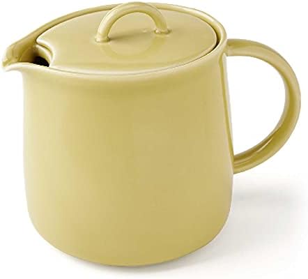 Forlife 620LMC קומקום, קרמיקה, 20.2 fl ooz, עבור 3 כוסות, מסננת תה, מיקרוגל ומדיח כלים בטוחים, צהוב, צ'לו