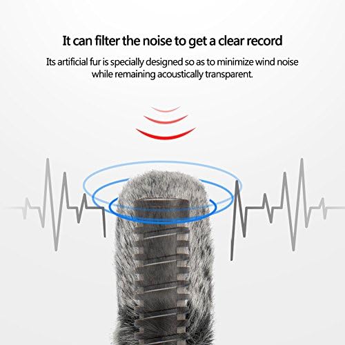 Gototop mic muff מקצועי נייד אטום לרוח מיקרופון רוח מיקרופון פרווה פרווה עם פרווה מלאכותית לרכבה על מיקרופון