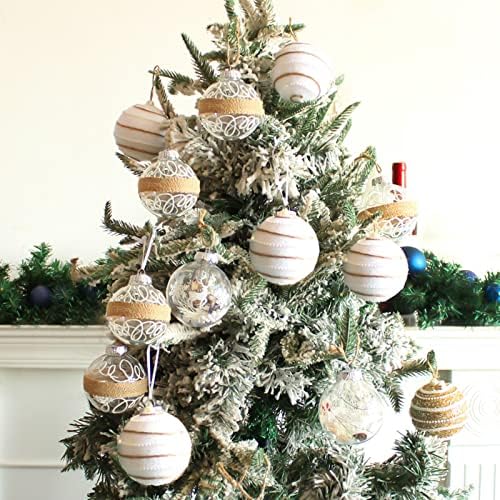 כדורי עץ חג המולד צבעוניים קישוטים - 9 יחידות 80 ממ כדורי חג מולד קישוטים לקישוטי עץ חג המולד של חג המולד