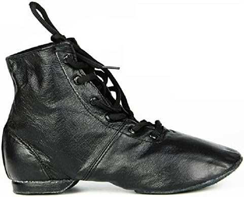 דיוק זול לנשים תרגול נעלי ריקודים מגפיים ג'אז מגפיים גבוהים עם סוליות רכות, שחור