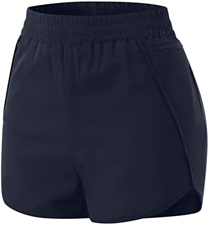 מכנסיים קצרים לנשים טרקלין קיץ מזדמן נוח בצבע טהור מכנסי חוף קצרים מכנסיים קצרים מותניים גדולים ביוגה