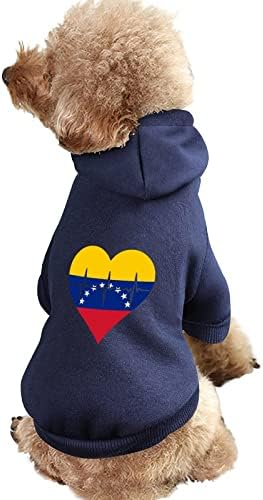 אוהבים את וונצואלה פעימות לב כלב קפוצ'ובר סווטשירט סווטשירט בגדי חיות מחמד מעיל תלבושות עם כלבים וחתולים