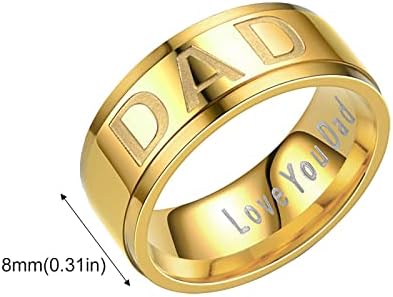 2023 אבא חדש יום האב טבעת סגסוגת סגסוגת תכשיטים מצופה כסף רטרו רטרו סילבר מכתב אבא טבעת קסם תכשיטים לגברים