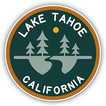 אגם סקווני טאהו קליפורניה - מדבקות מדבקה ויניל לטלפון, מחשב נייד, בקבוק מים