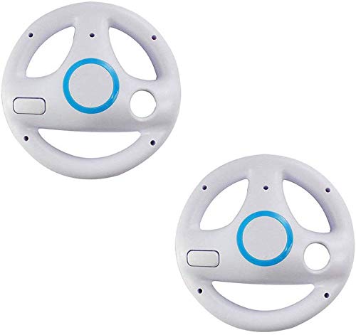 גלגל מירוץ לבן עבור Nintendo Wii עבור אביזרי נהיגה אלחוטית של שליטה מרחוק