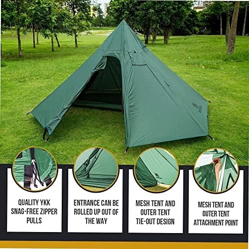 VHG חדשנות אוהל אוהל חיצוני קמפינג חדר שינה אחד וסלון אחד שכבון כפול שכבתי יתוש קיץ וחום חורפי