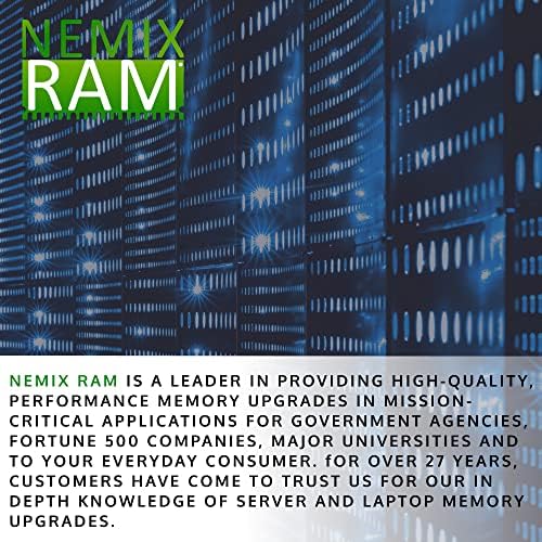 NEMIX RAM 128GB 16X8GB DDR4-2933 PC4-23400 1RX8 ECC זיכרון שרת רשום על ידי NEMIX RAM