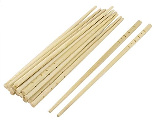 Ruilogod Bamboo כלי מטבח בישול אטריות ארוחת צהריים מקלות אכילה של 24 סמ אורך 10 זוגות בז '(ID: C33