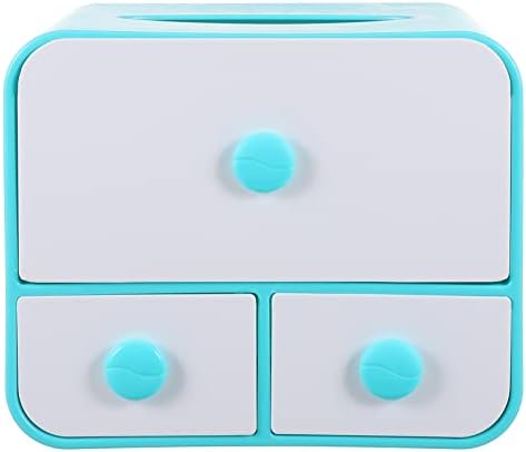 קופסת אחסון איפור של Winomo 3- שכבה מיני מארגן שולחן עבודה קוסמטיקה מגירות אחסון קופסת שולחן אחסון