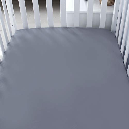 יריעות עריסה לילד עם מיטת פעוטות אטומות למים/מזרן עריסה טופר 52 x 28, אפור וחיל הים