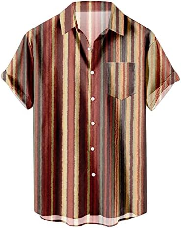 BMISEGM חולצות טשירטס קיץ לגברים פסים גברים עם שרוול קצר שרוול קצר