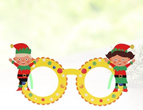 OVAST 6 PCS ילדים משקפי משקפיים נייר קוספליי לכוסות קרנבל מסגרות מהנות למסיבה לטובת מסכות לחג המולד