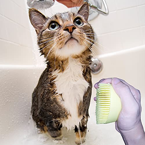 כלב אמבט עיסוי מברשת חתול 2 ב 1 רך סיליקון מברשת לחיות מחמד טיפוח שמפו מתקן סירוק לשטוף מקלחת