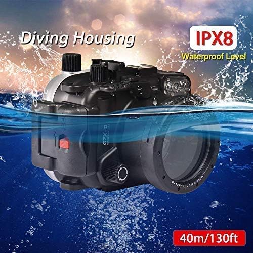 תני ים עבור Canon G7X Mark II 40M/130ft מצלמת דיור מתחת למים צלילה אטום למים מארז דיור