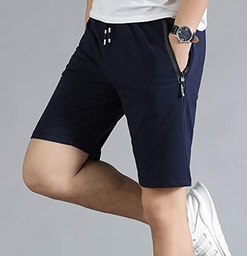 מכנסיים קצרים מזדמנים של ילד ביג קיץ כותנה כותנה מתאימה מכנסי חוף מותניים אלסטיים עם כיסי רוכסן