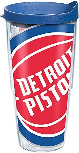 TERVIS תוצרת ארהב כפול חומה כפול חומה NBA דטרויט פיסטונס כוס כוס מבודד שומר על שתייה קרה וחמה,
