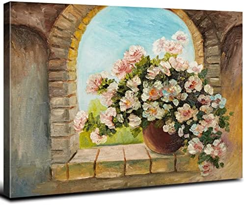 צבעי מים ורוד פרחים צביעת נוף ציור קיר אמנות, צבע פרחוני צבעוני עיצוב קיר 12x16 , הדפסים ורדים פורחים