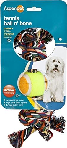 אספן מוצרי חיית מחמד כדור טניס כדור עצם צעצוע, בינוני, רב, 50813