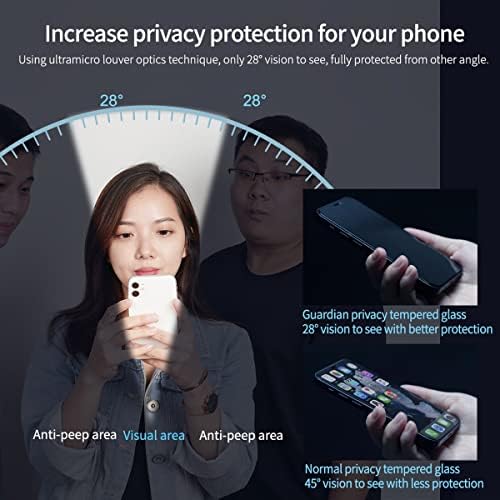 soliocial 【2 חבילת】 זכוכית מחוסמת הפרטיות מגן מסך תואם עם OnePlus 9 Pro , 【רגישות גבוהה】【Anti-Scratch】【בועה